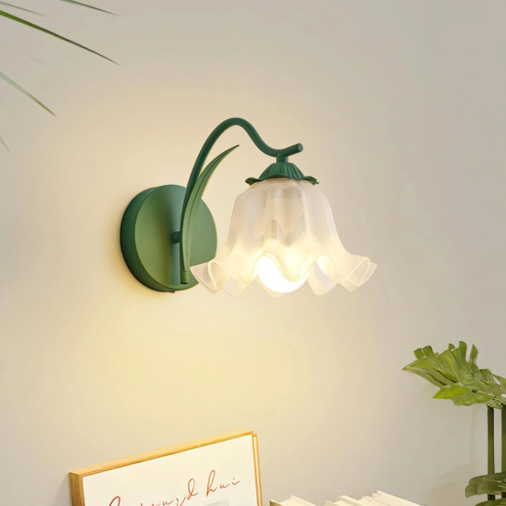Wall Lamp | Botanical Stem Metal & Acrylic Dimmable | 20 cm Diameter