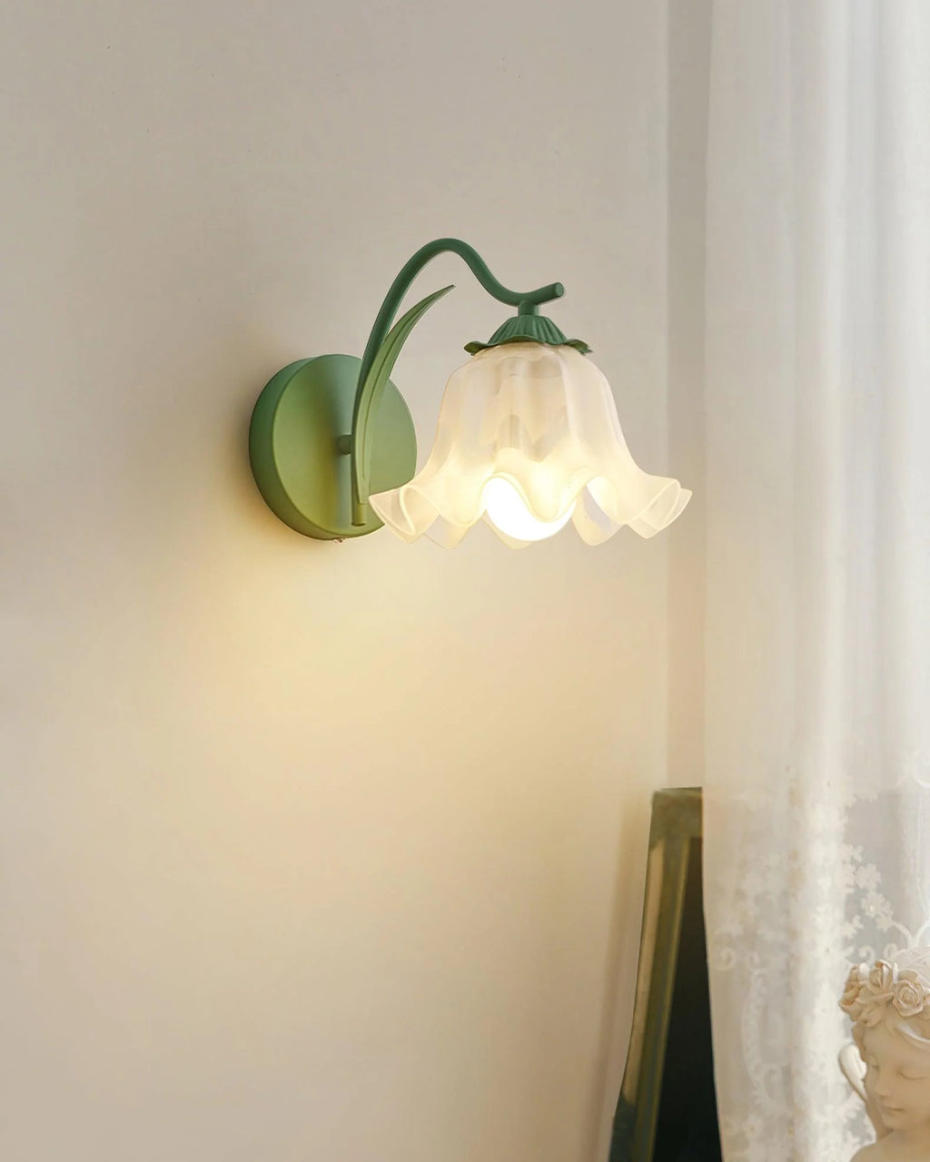 Wall Lamp | Botanical Stem Metal & Acrylic Dimmable | 20 cm Diameter