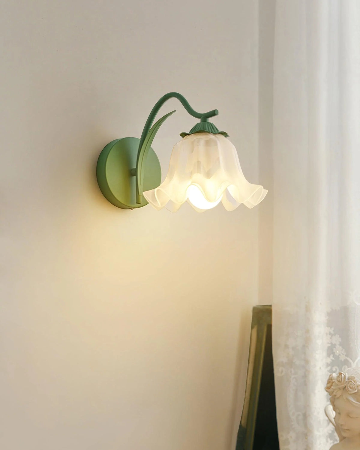 Wall Lamp | Botanical Stem Metal & Acrylic Dimmable | 20 cm Diameter