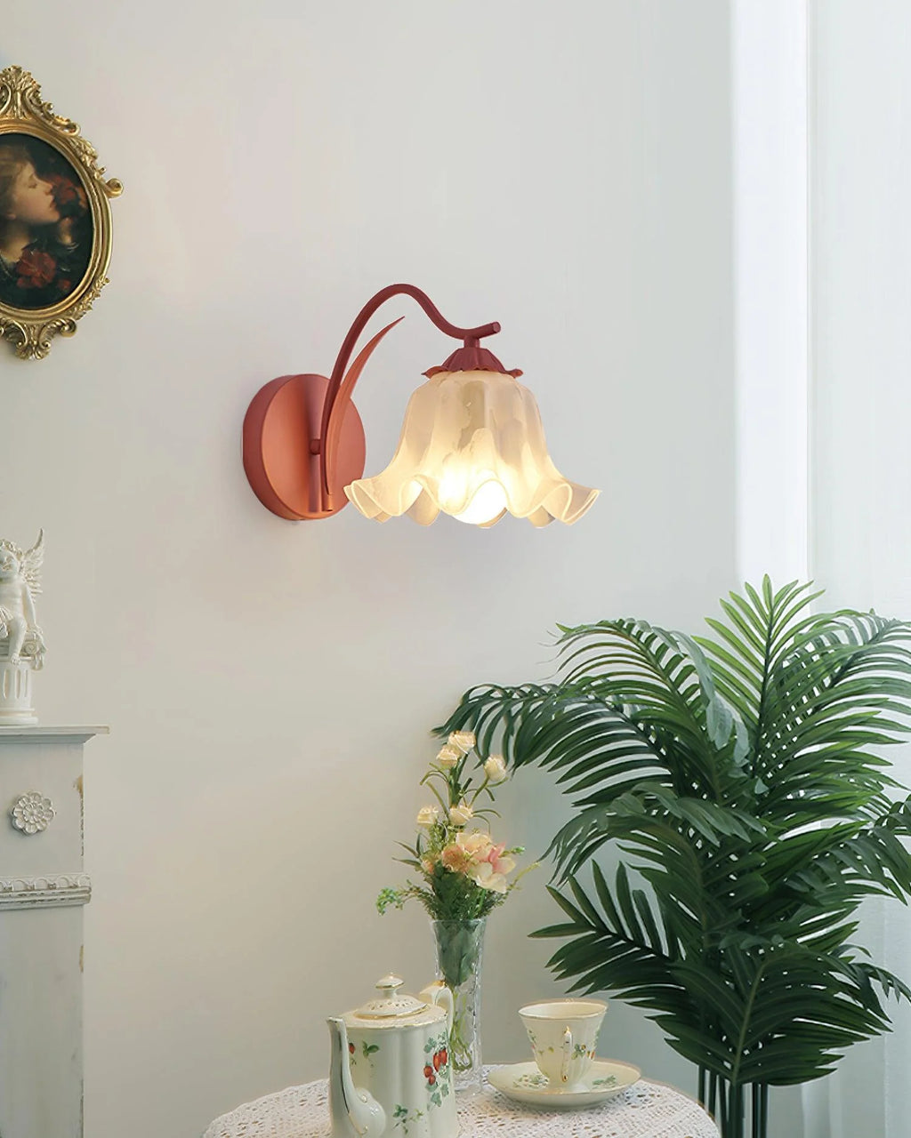 Wall Lamp | Botanical Stem Metal & Acrylic Dimmable | 20 cm Diameter