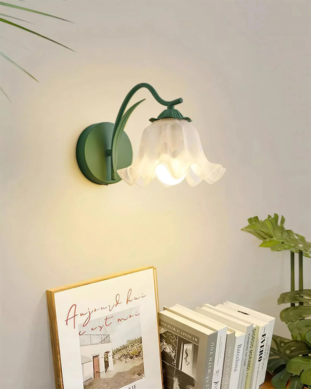 Wall Lamp | Botanical Stem Metal & Acrylic Dimmable | 20 cm Diameter