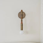 Wall Lamp | Brass Body & Marble Accent | 48 cm Height