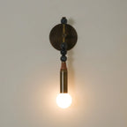 Wall Lamp | Brass Body & Marble Accent | 48 cm Height