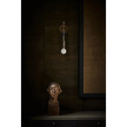Wall Lamp | Brass Body & Marble Accent | 48 cm Height