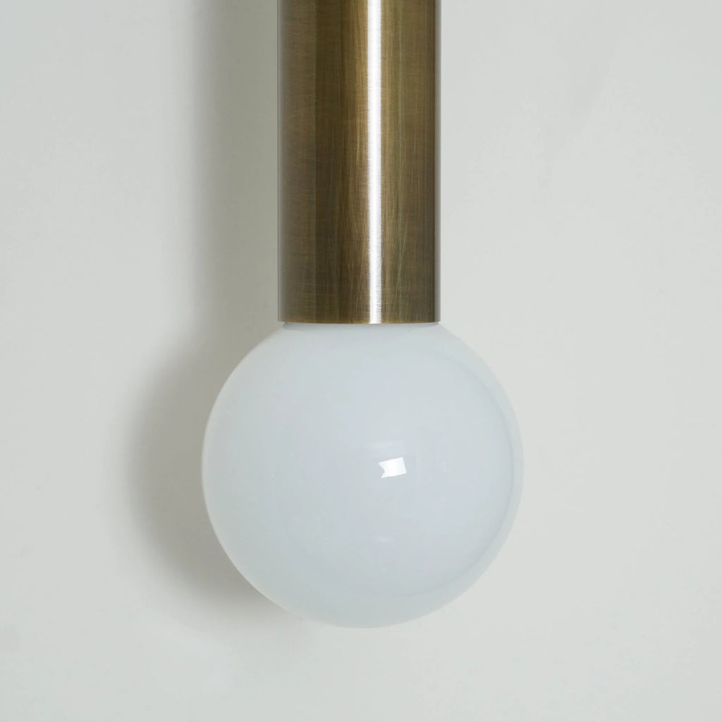 Wall Lamp | Brass Body & Marble Accent | 48 cm Height