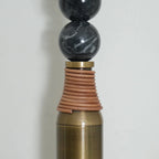Wall Lamp | Brass Body & Marble Accent | 48 cm Height