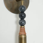 Wall Lamp | Brass Body & Marble Accent | 48 cm Height