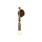 Wall Lamp | Brass Body & Marble Accent | 48 cm Height