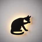 Wall Lamp | Cat Silhouette & Motion & Sound Sensor | Warm LED Backlight