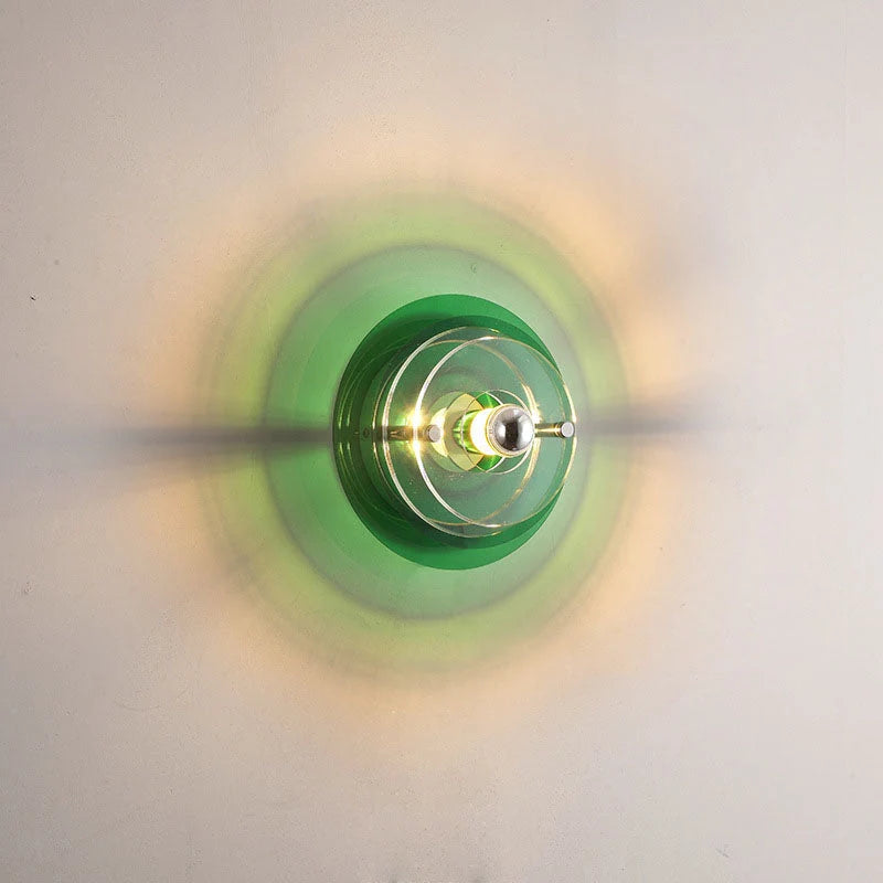 Wall Lamp | Colorful Acrylic Shade & Iron Frame | Two Sizes