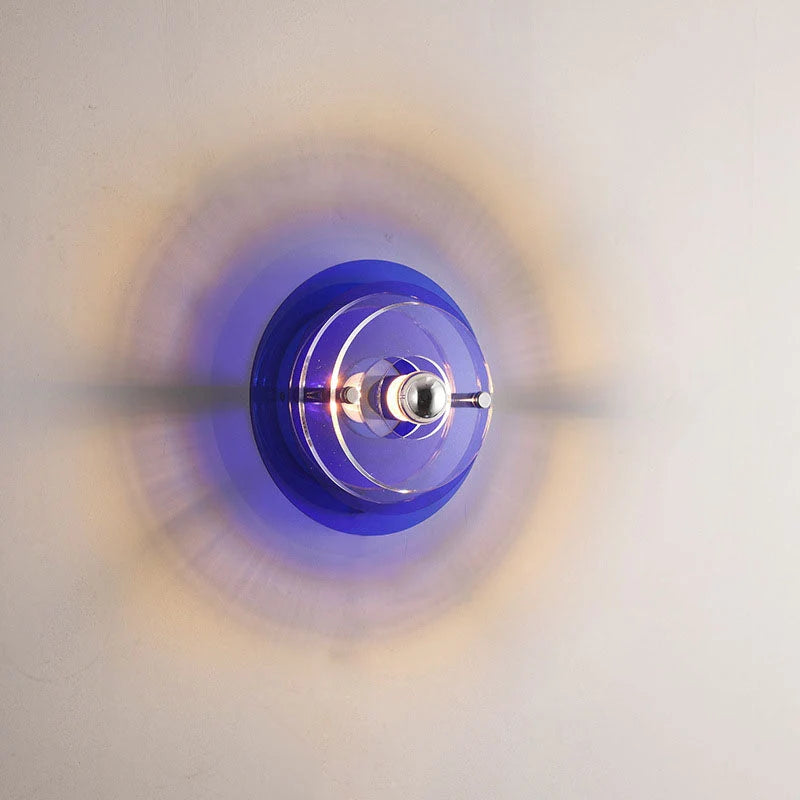 Wall Lamp | Colorful Acrylic Shade & Iron Frame | Two Sizes