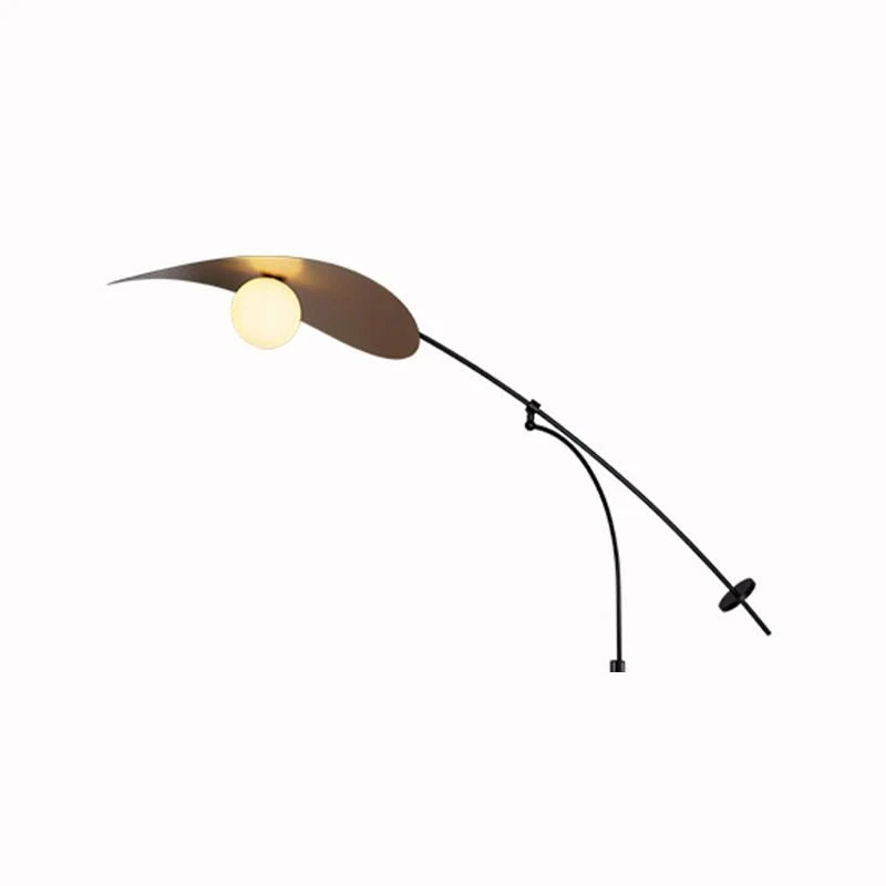 Wall Lamp | Curved Arc Black Metal & Gold Glass | G9 Bulb Base