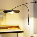 Wall Lamp | Curved Arc Black Metal & Gold Glass | G9 Bulb Base
