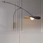 Wall Lamp | Curved Arc Black Metal & Gold Glass | G9 Bulb Base
