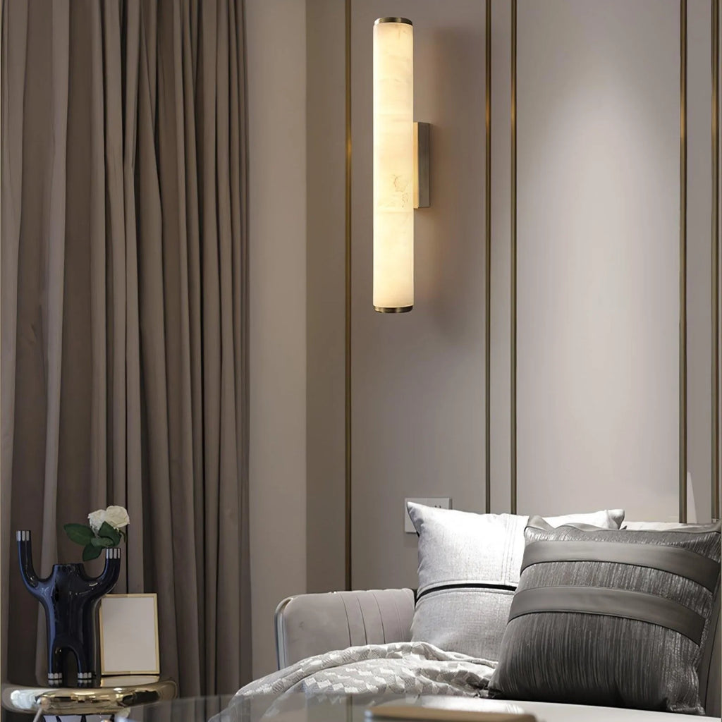 Wall Lamp | Dimmable Brass & Alabaster