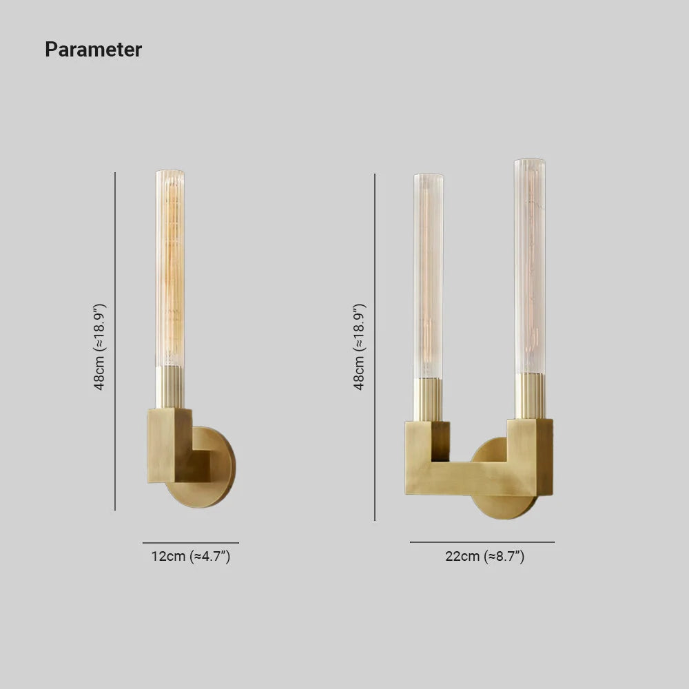 Wall Lamp | Dimmable Metal & Glass