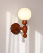 Wall Lamp | Floral Fabric Shade & Wood Frame | Dimmer-Compatible