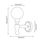 Wall Lamp | Floral Fabric Shade & Wood Frame | Dimmer-Compatible
