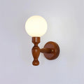 Wall Lamp | Floral Fabric Shade & Wood Frame | Dimmer-Compatible