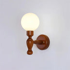 Wall Lamp | Floral Fabric Shade & Wood Frame | Dimmer-Compatible