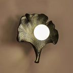 Wall Lamp | Ginkgo Leaf Design & Dimmer-Compatible | 25 cm
