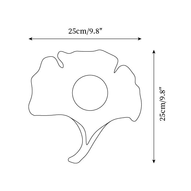 Wall Lamp | Ginkgo Leaf Design & Dimmer-Compatible | 25 cm
