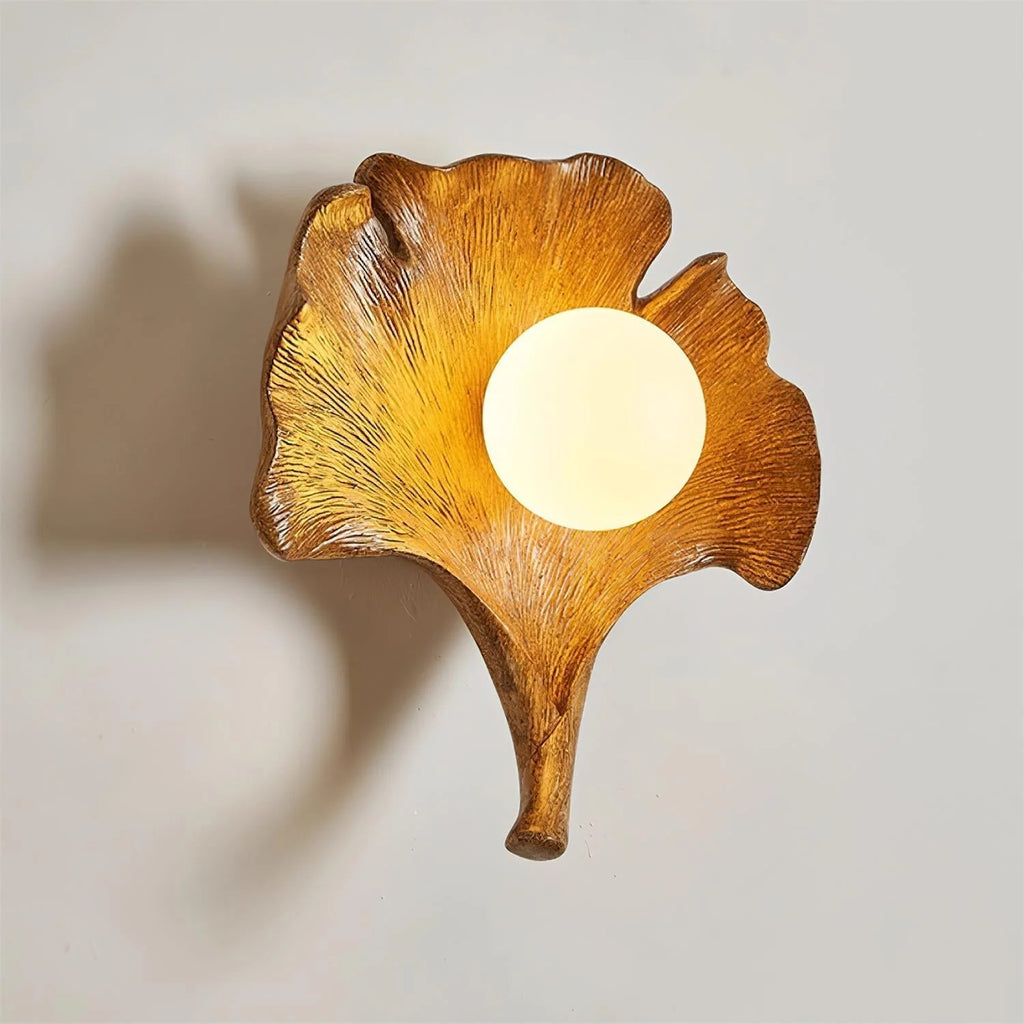Wall Lamp | Ginkgo Leaf Design & Dimmer-Compatible | 25 cm