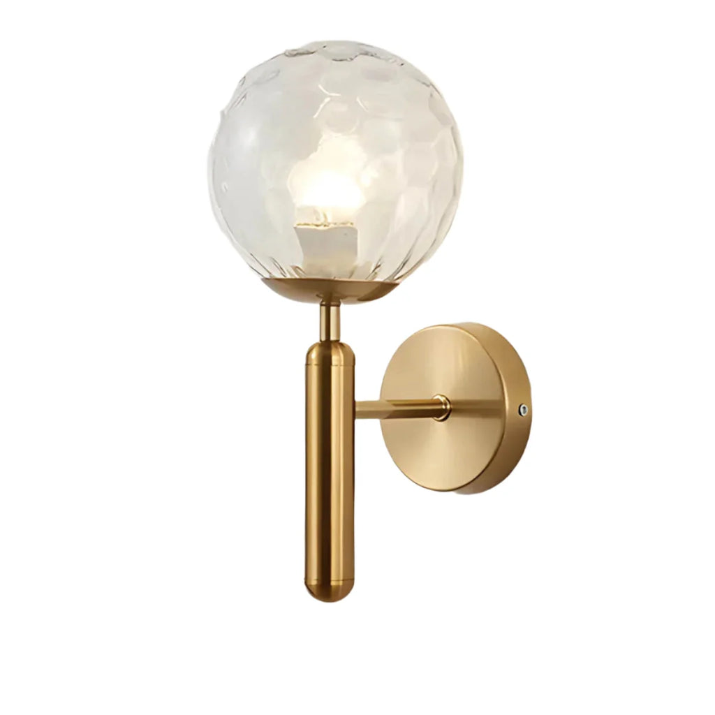 Wall Lamp | Glass & Metal Vintage Style | E27 Socket