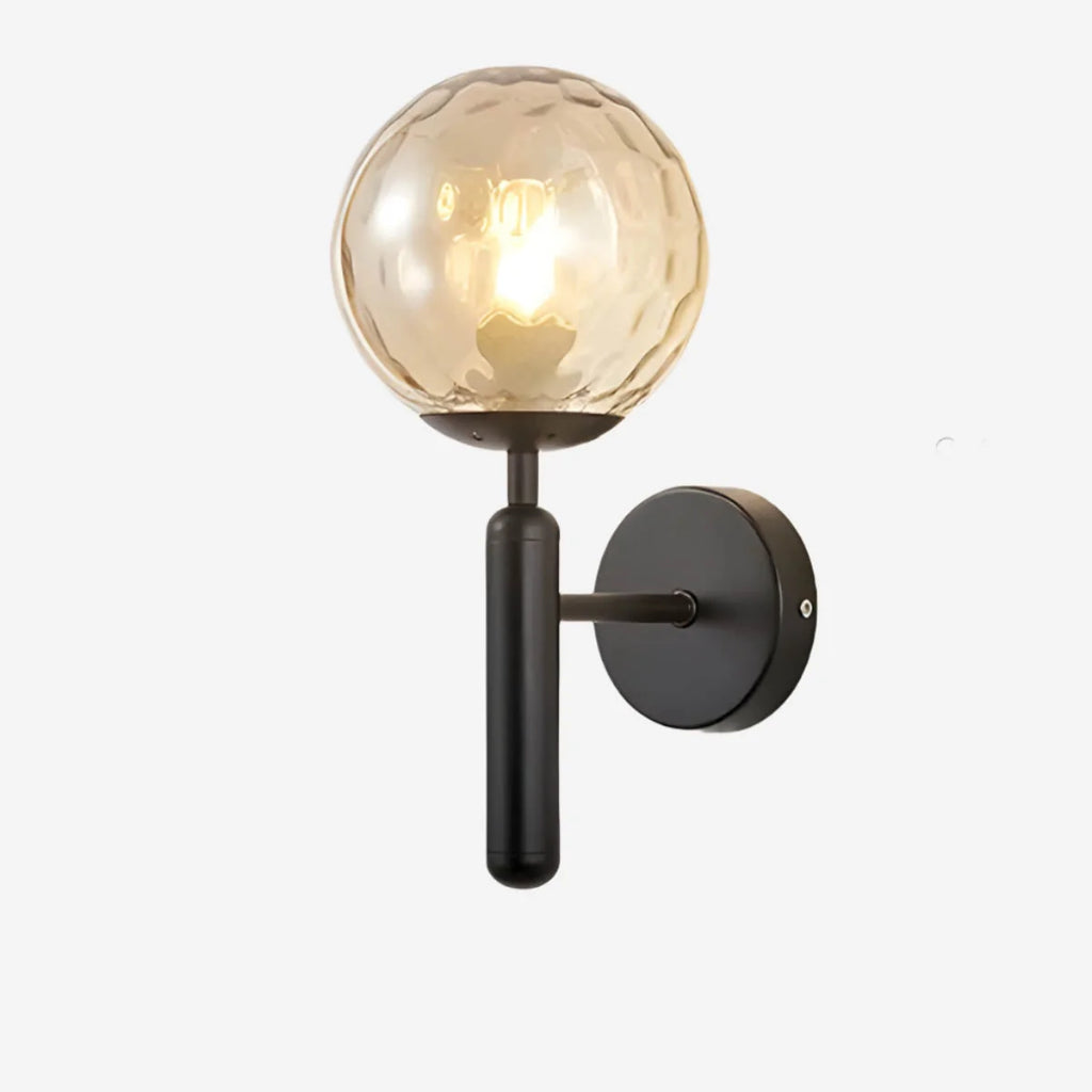 Wall Lamp | Glass & Metal Vintage Style | E27 Socket