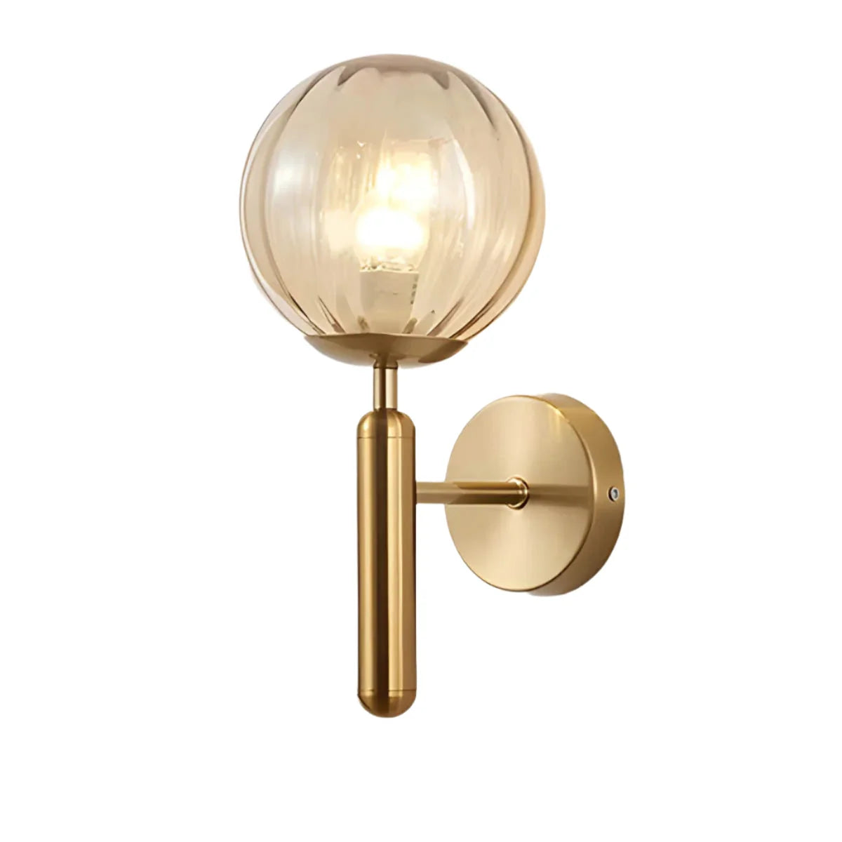 Wall Lamp | Glass & Metal Vintage Style | E27 Socket