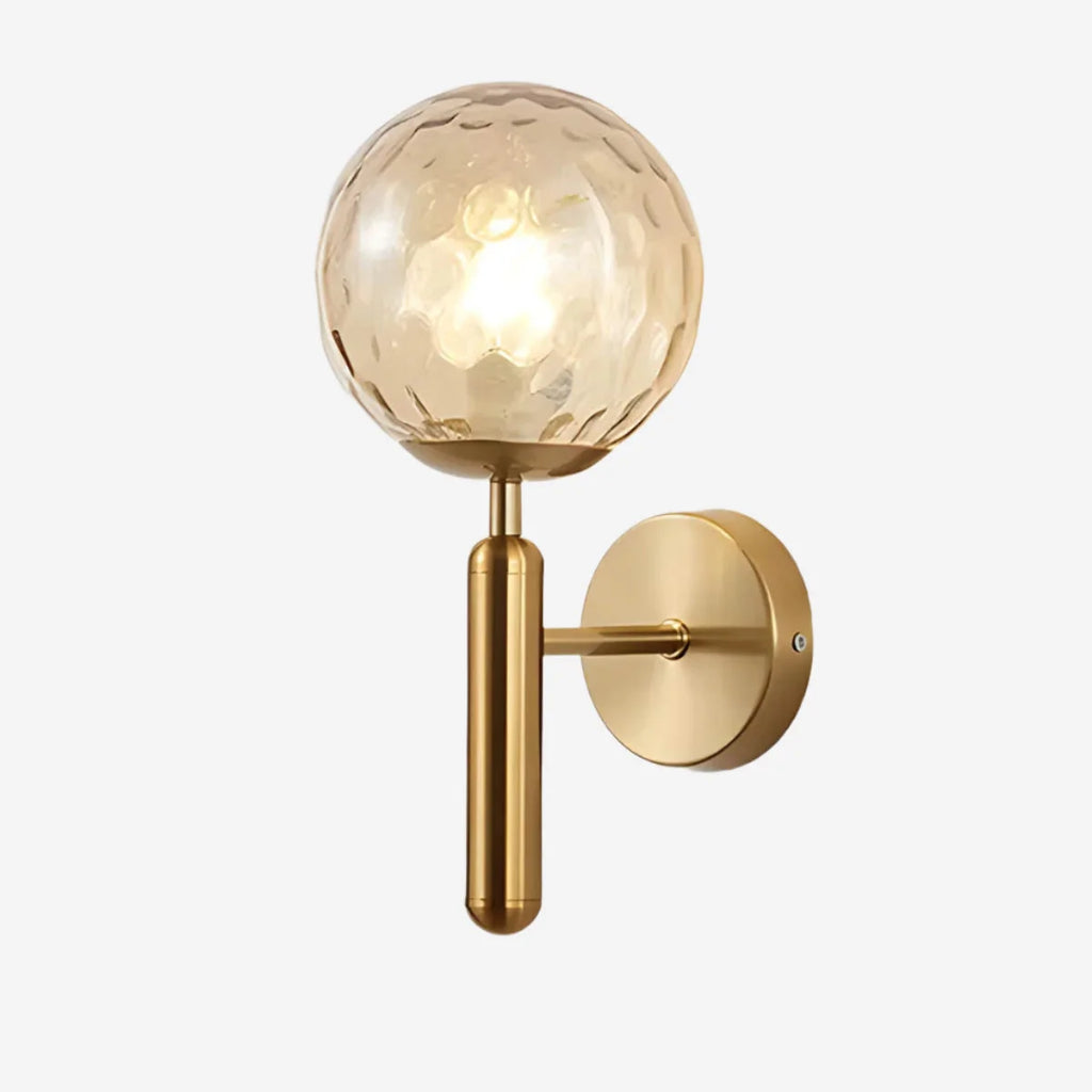 Wall Lamp | Glass & Metal Vintage Style | E27 Socket