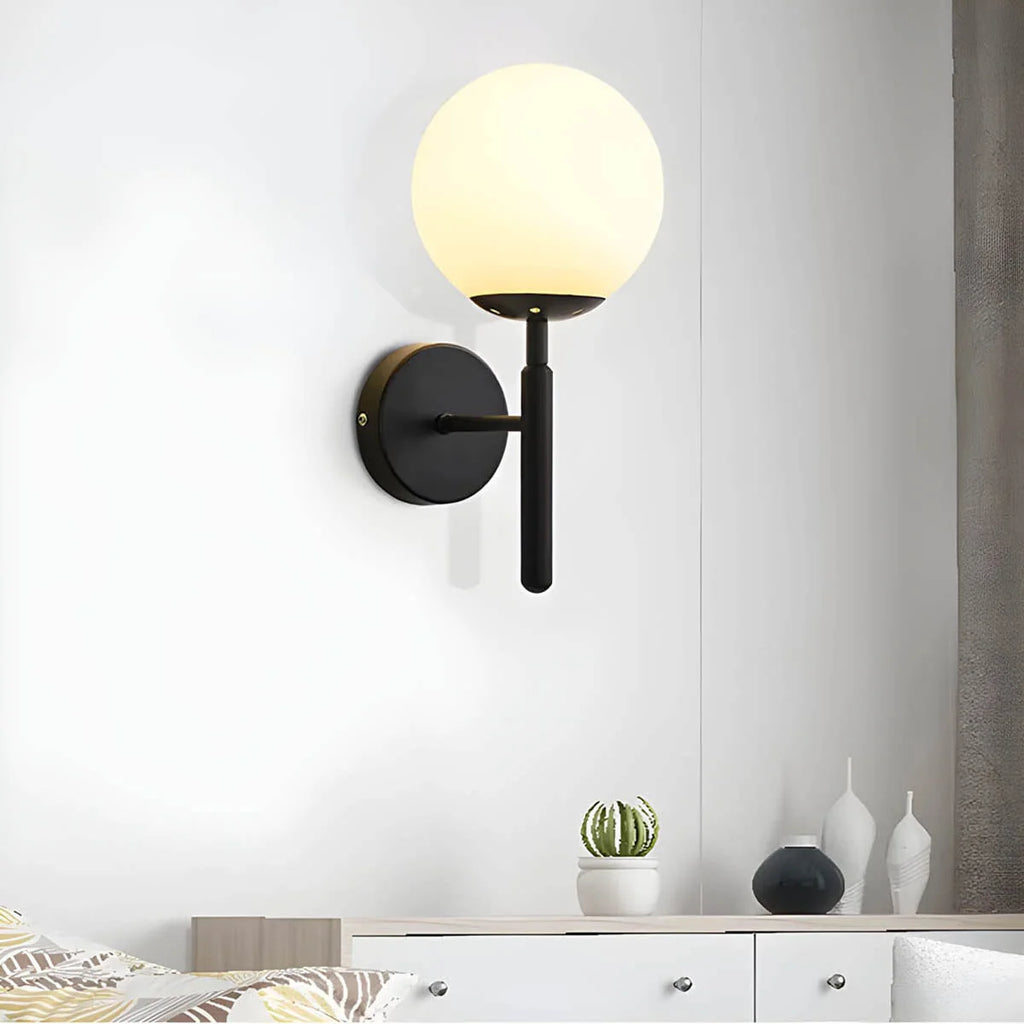 Wall Lamp | Glass & Metal Vintage Style | E27 Socket