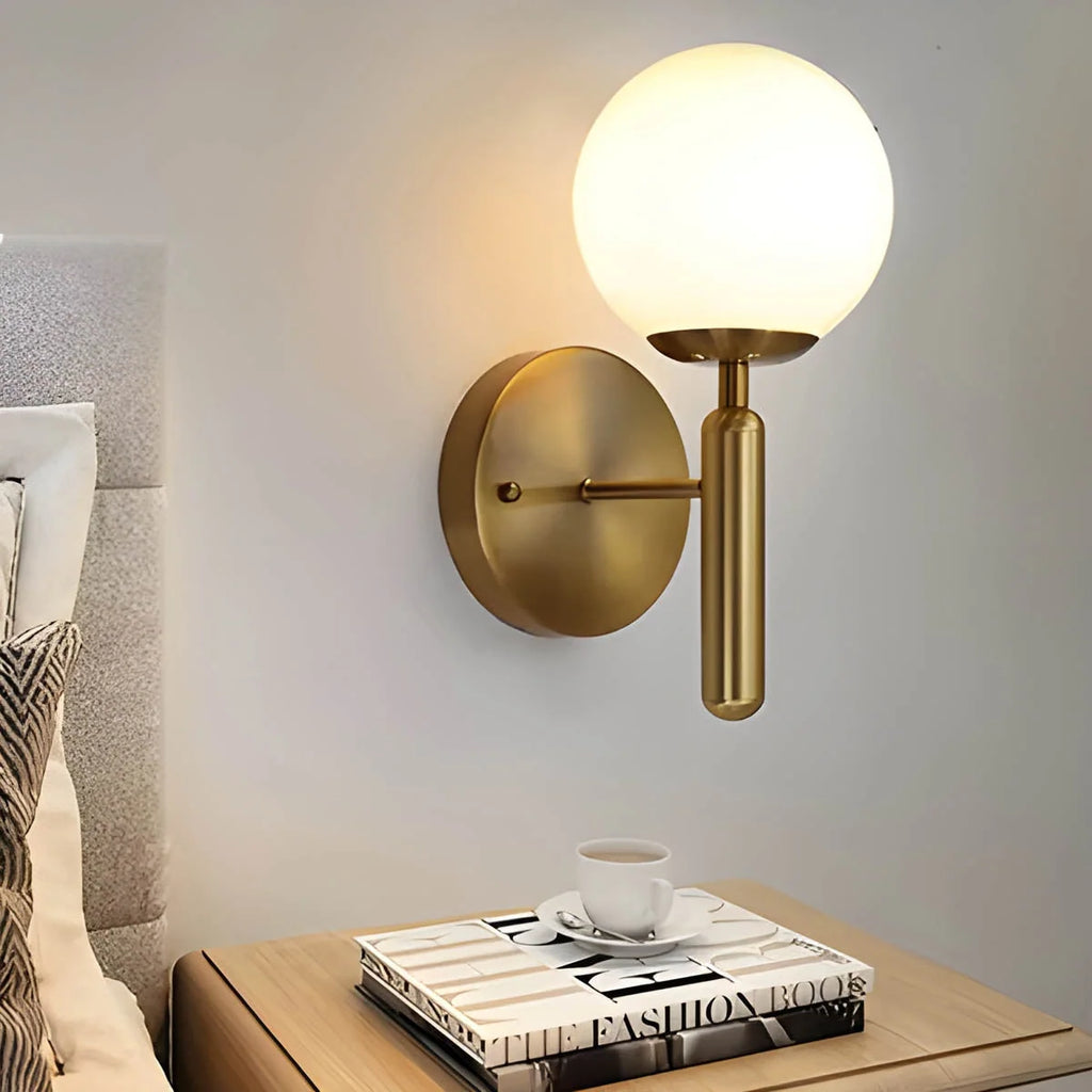 Wall Lamp | Glass & Metal Vintage Style | E27 Socket