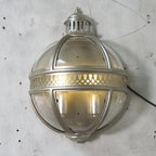 Wall lamp | Glass shade & iron frame | Ø30.5 x H46 cm