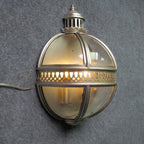 Wall lamp | Glass shade & iron frame | Ø30.5 x H46 cm