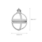 Wall lamp | Glass shade & iron frame | Ø30.5 x H46 cm