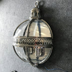 Wall lamp | Glass shade & iron frame | Ø30.5 x H46 cm