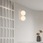 Wall Lamp | Gold-Plated & Glass Globes | 180° Rotatable Arm
