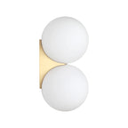 Wall Lamp | Gold-Plated & Glass Globes | 180° Rotatable Arm