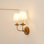 Wall Lamp | Hand-Gilded Antique Gold & Rosette Backplate