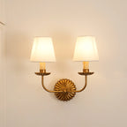 Wall Lamp | Hand-Gilded Antique Gold & Rosette Backplate