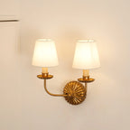 Wall Lamp | Hand-Gilded Antique Gold & Rosette Backplate
