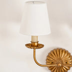 Wall Lamp | Hand-Gilded Antique Gold & Rosette Backplate