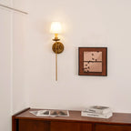 Wall Lamp | Hand-Gilded Antique Gold & Rosette Backplate