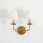 Wall Lamp | Hand-Gilded Antique Gold & Rosette Backplate