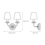 Wall Lamp | Hand-Gilded Antique Gold & Rosette Backplate