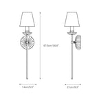Wall Lamp | Hand-Gilded Antique Gold & Rosette Backplate