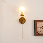 Wall Lamp | Hand-Gilded Antique Gold & Rosette Backplate
