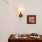 Wall Lamp | Hand-Gilded Antique Gold & Rosette Backplate