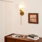 Wall Lamp | Hand-Gilded Antique Gold & Rosette Backplate